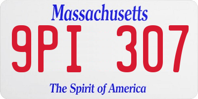 MA license plate 9PI307