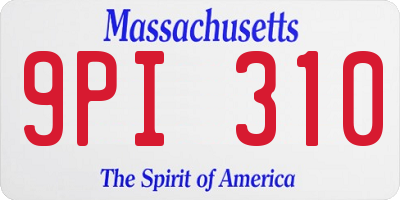 MA license plate 9PI310