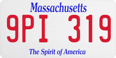 MA license plate 9PI319
