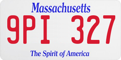 MA license plate 9PI327