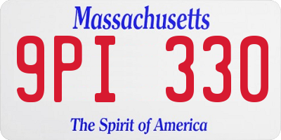 MA license plate 9PI330