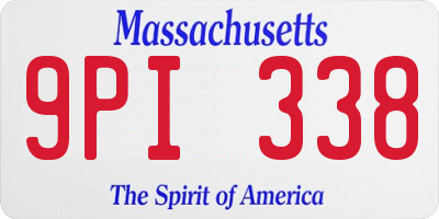 MA license plate 9PI338