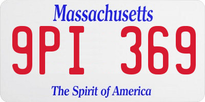 MA license plate 9PI369