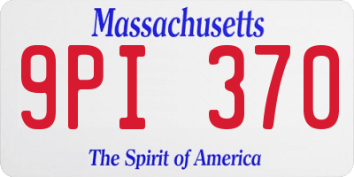 MA license plate 9PI370