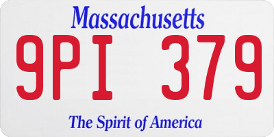 MA license plate 9PI379