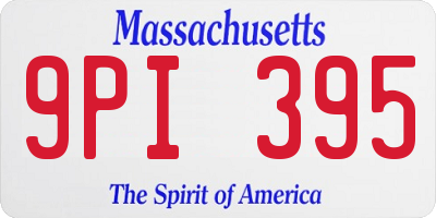 MA license plate 9PI395