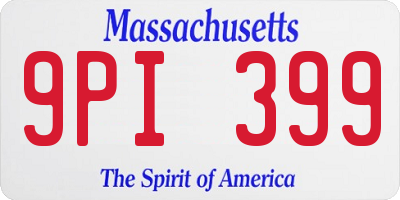 MA license plate 9PI399