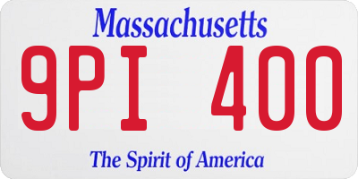 MA license plate 9PI400