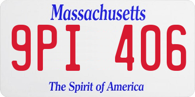 MA license plate 9PI406