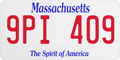 MA license plate 9PI409