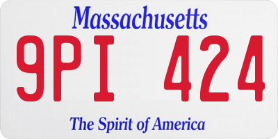 MA license plate 9PI424