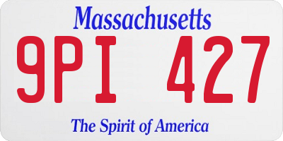 MA license plate 9PI427