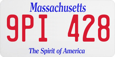 MA license plate 9PI428