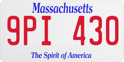 MA license plate 9PI430