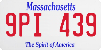 MA license plate 9PI439