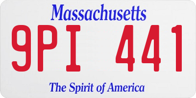 MA license plate 9PI441