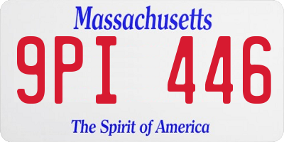 MA license plate 9PI446