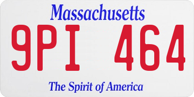 MA license plate 9PI464