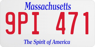 MA license plate 9PI471