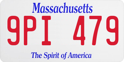 MA license plate 9PI479