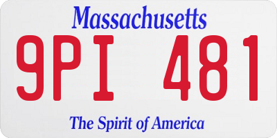 MA license plate 9PI481