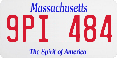 MA license plate 9PI484