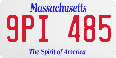 MA license plate 9PI485
