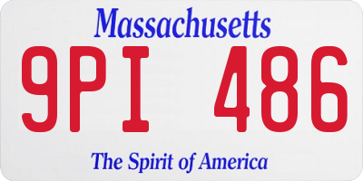MA license plate 9PI486