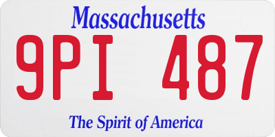 MA license plate 9PI487
