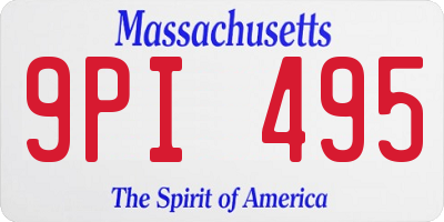 MA license plate 9PI495