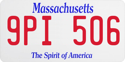 MA license plate 9PI506