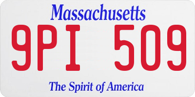 MA license plate 9PI509