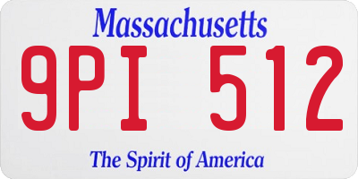 MA license plate 9PI512