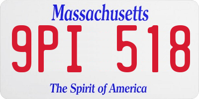 MA license plate 9PI518