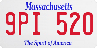 MA license plate 9PI520