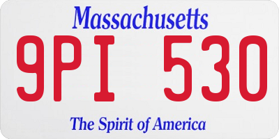 MA license plate 9PI530
