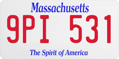 MA license plate 9PI531