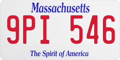 MA license plate 9PI546