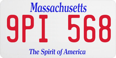 MA license plate 9PI568