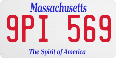 MA license plate 9PI569