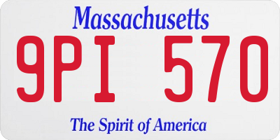 MA license plate 9PI570
