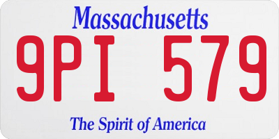 MA license plate 9PI579