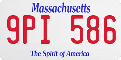 MA license plate 9PI586