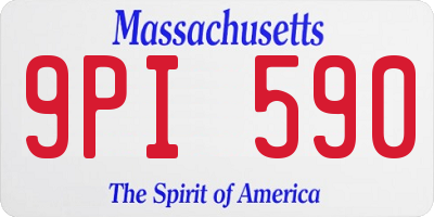 MA license plate 9PI590