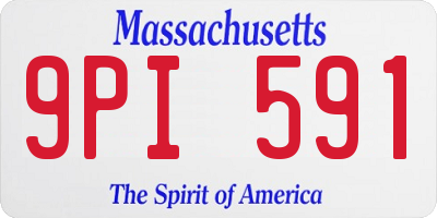 MA license plate 9PI591