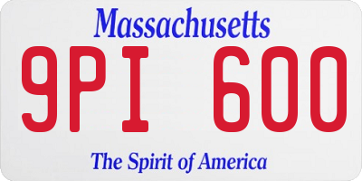 MA license plate 9PI600