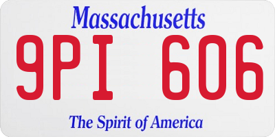 MA license plate 9PI606