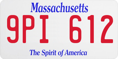 MA license plate 9PI612