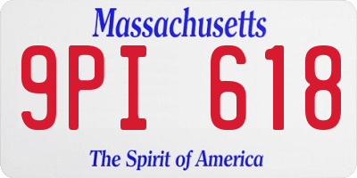 MA license plate 9PI618