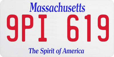 MA license plate 9PI619